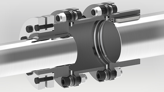 Depending on customers' individual requirements, the shaft-hub connection can be realized either by means of keyways, designed according to DIN 6885-1 as standard, or by shrink discs | RINGFEDER®